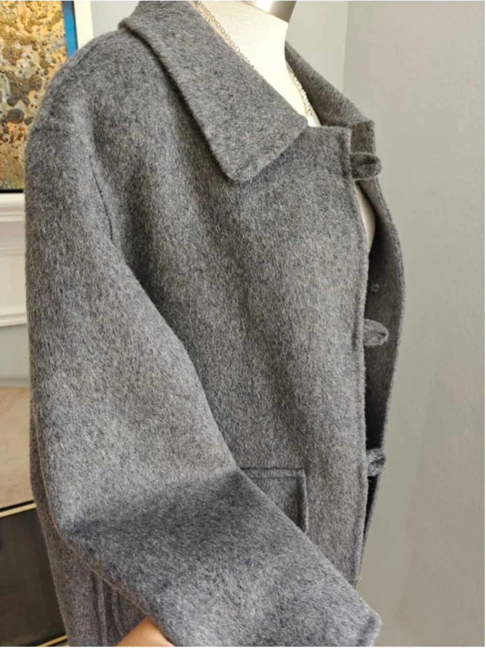 Handmade Wool Blend Oversized Coat
